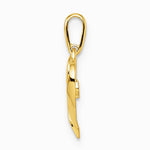 14K Yellow Gold CZ Heart Pendant - Product Photo