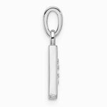 14K White Gold Diamond Letter A Initial Pendant - Product Photo