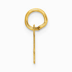 14K Yellow Gold Small Script Letter A Initial Charm - Product Photo