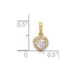 14K CZ Heart Pendant - Product Photo