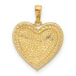 14k Polished CZ Heart Pendant - Product Photo