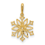 14k Polished CZ Snowflake Pendant - Product Photo