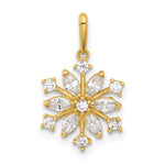 14k Polished CZ Snowflake Pendant - Product Photo
