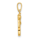 14k Polished CZ Angel Pendant - Product Photo