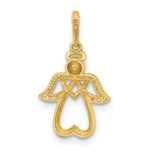 14k Polished CZ Angel Pendant - Product Photo