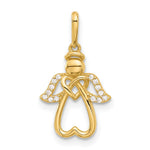 14k Polished CZ Angel Pendant - Product Photo