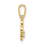 14k Polished CZ Paw Print Pendant - Product Photo