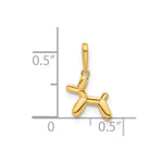 14K Polished 3D Balloon Puppy Pendant Charm - Product Photo