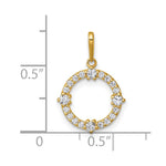 14k Polished CZ Circle Pendant - Product Photo
