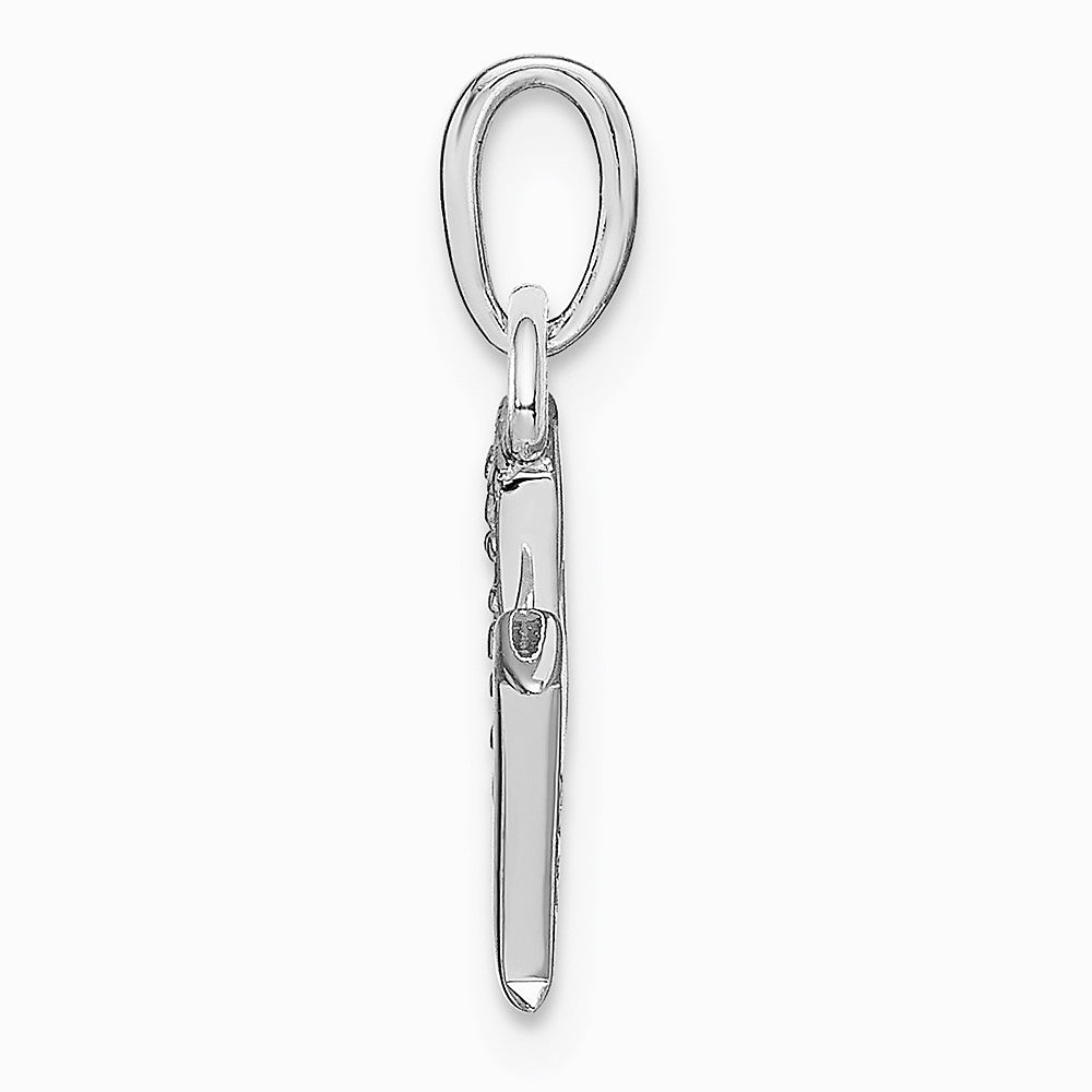 10K / 14K White Gold 10KW Initial M Charm - Product Photo