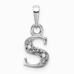 10K / 14K White Gold 10KW Initial S Charm - Product Photo