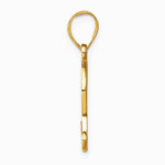 14K Yellow Gold 14KY Script Letter L Initial Pendant with Diamond - Product Photo