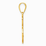 14K Yellow Gold 14KY Script Letter S Initial Pendant with Diamond - Product Photo