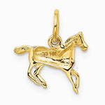 10K / 14K Yellow Gold Polished Horse Charm - Product Photo