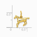 10K / 14K Yellow Gold Polished Horse Charm - Product Photo