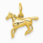 10K / 14K Yellow Gold Polished Horse Charm - Product Photo