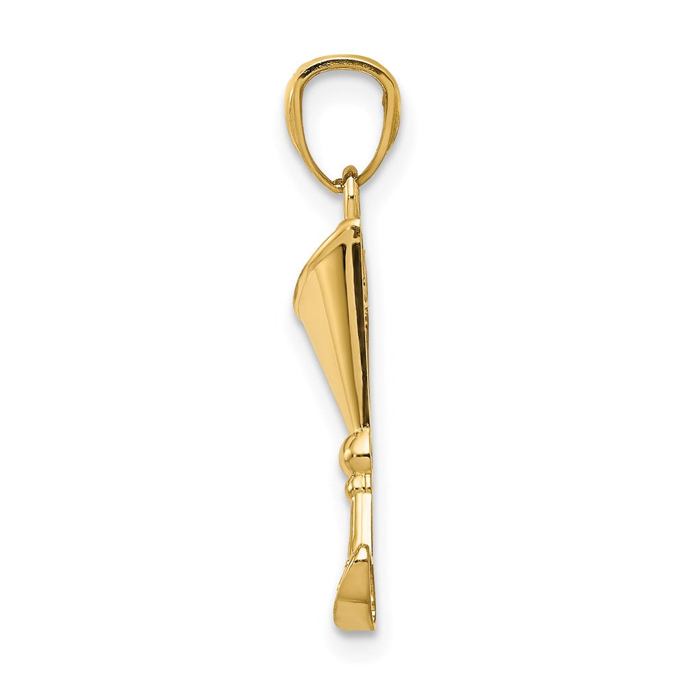 14k Martini Glass with Green CZ Olive Pendant - Product Photo