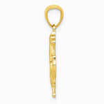 14K Yellow Gold Trotting Horse Pendant - Product Photo