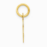 10K / 14K Yellow Gold Small Slanted Block Initial C Charm - Product Photo
