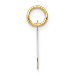 10K / 14K Yellow Gold Small Slanted Block Initial J Charm - Product Photo