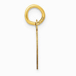 10K / 14K Yellow Gold Small Slanted Block Initial P Charm - Product Photo
