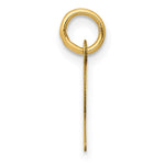 10K / 14K Yellow Gold Small Slanted Block Initial R Charm - Product Photo