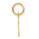 10K / 14K Yellow Gold Small Slanted Block Initial S Charm - Product Photo