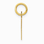 10K / 14K Yellow Gold Small Slanted Block Initial V Charm - Product Photo