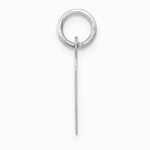 10K / 14K White Gold Small Slanted Block Initial H Charm - Product Photo