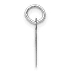 10K / 14K White Gold Small Slanted Block Initial I Charm - Product Photo