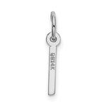 10K / 14K White Gold Small Slanted Block Initial I Charm - Product Photo