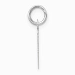 10K / 14K White Gold Small Slanted Block Initial M Charm - Product Photo