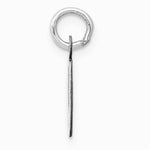 10K / 14K White Gold Small Slanted Block Initial O Charm - Product Photo