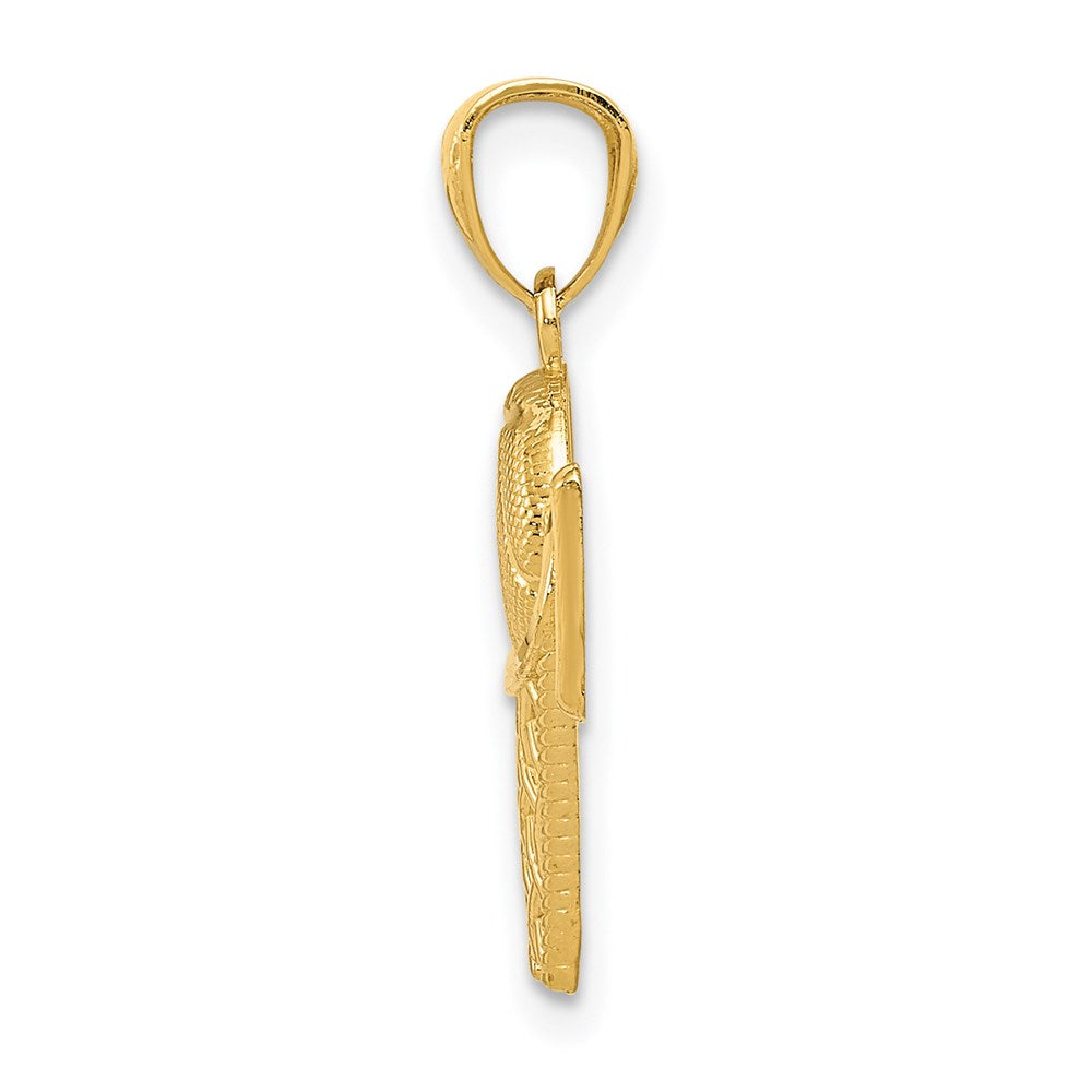 14k Basketball in the Net Pendant - Product Photo