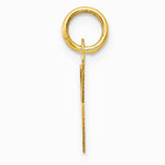 10K / 14K Yellow Gold Medium Fancy Script Initial L Charm - Product Photo