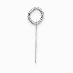 10K / 14K White Gold Medium Fancy Script Initial F Charm - Product Photo