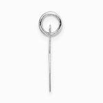 10K / 14K White Gold Medium Fancy Script Initial K Charm - Product Photo