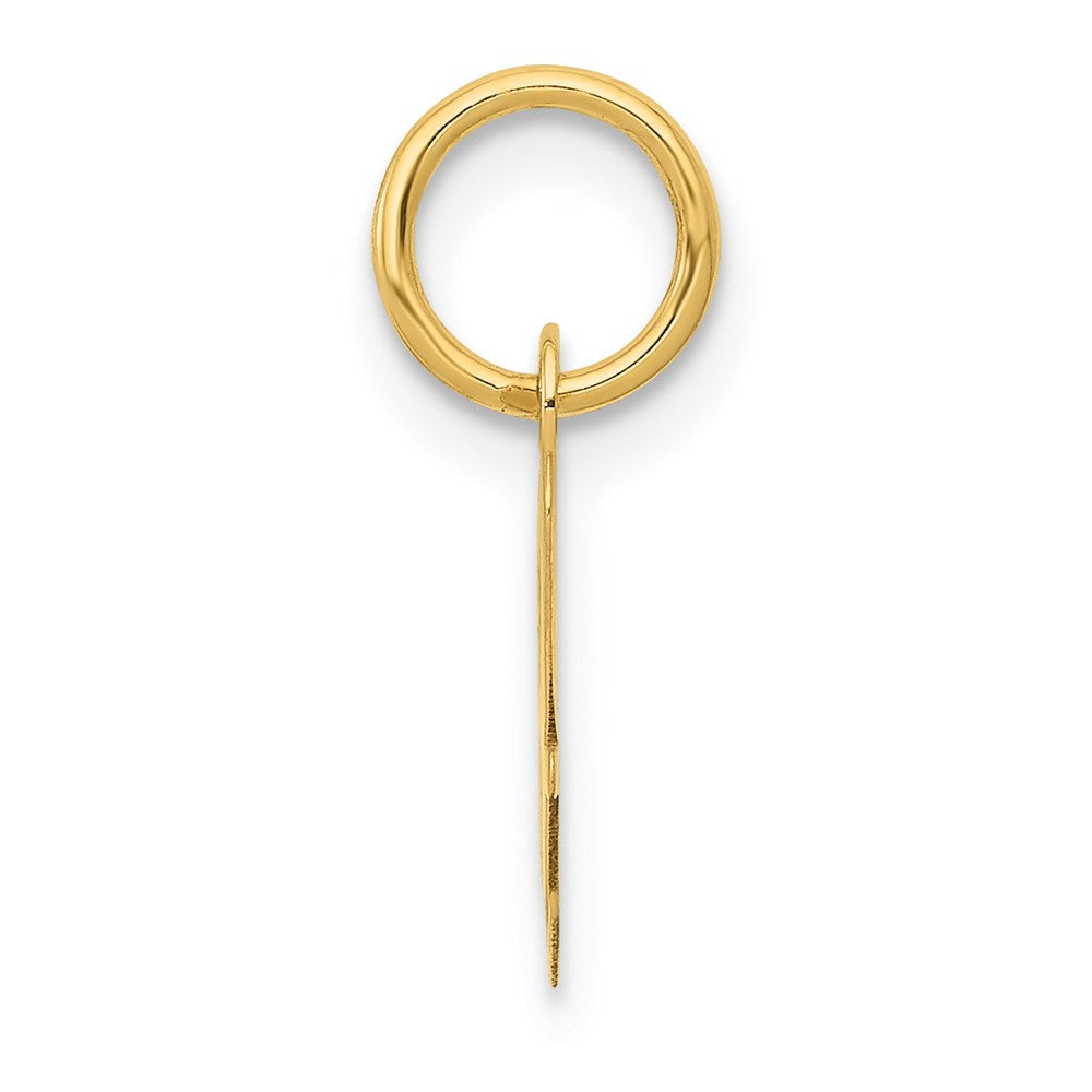 10K / 14K Yellow Gold Small Script Initial A Charm - Product Photo