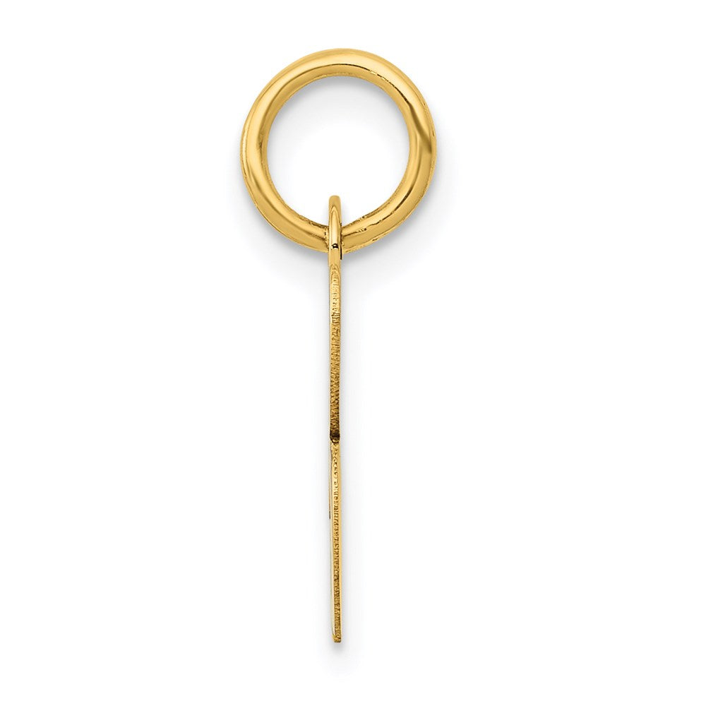 10K / 14K Yellow Gold Small Script Initial B Charm - Product Photo