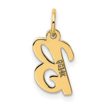 10K / 14K Yellow Gold Small Script Initial B Charm - Product Photo
