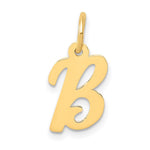 10K / 14K Yellow Gold Small Script Initial B Charm - Product Photo