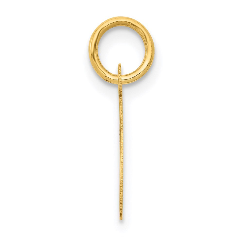 10K / 14K Yellow Gold Small Script Initial C Charm - Product Photo