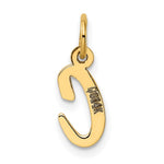 10K / 14K Yellow Gold Small Script Initial C Charm - Product Photo