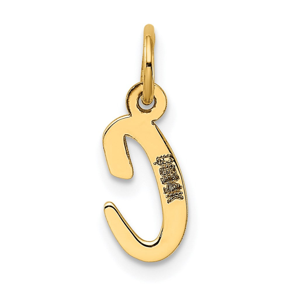 10K / 14K Yellow Gold Small Script Initial C Charm - Product Photo