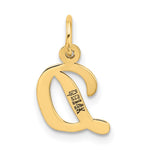 10K / 14K Yellow Gold Small Script Initial D Charm - Product Photo