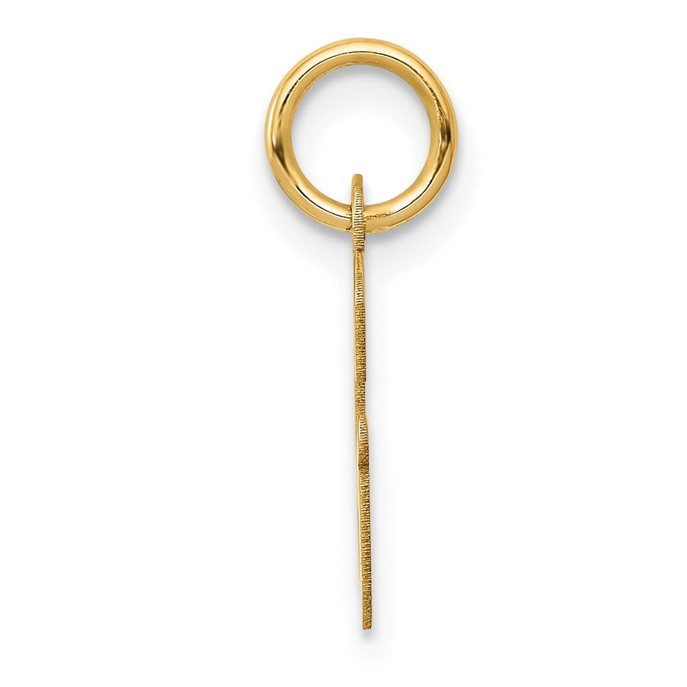 10K / 14K Yellow Gold Small Script Initial G Charm - Product Photo
