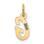 10K / 14K Yellow Gold Small Script Initial G Charm - Product Photo