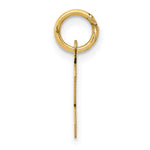 10K / 14K Yellow Gold Small Script Initial K Charm - Product Photo