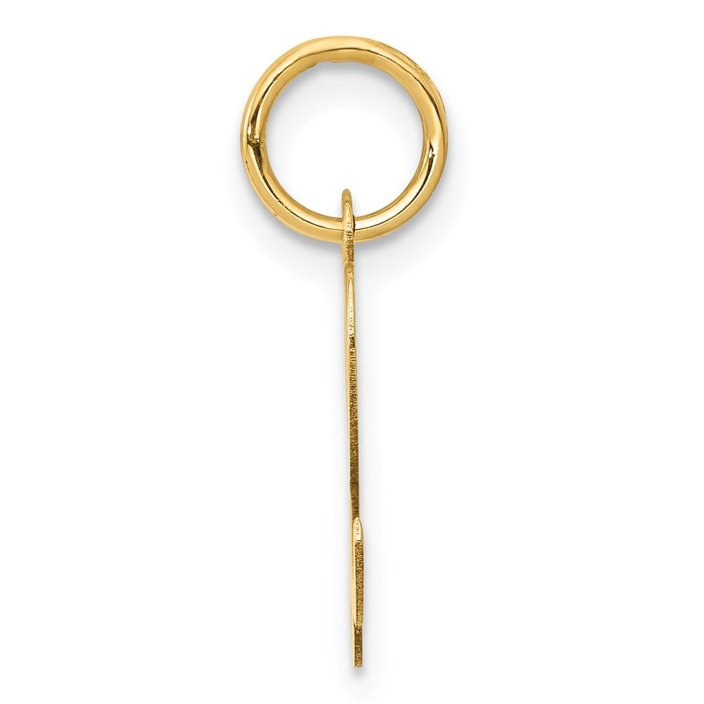 10K / 14K Yellow Gold Small Script Initial L Charm - Product Photo