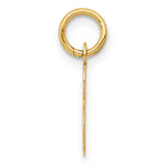 10K / 14K Yellow Gold Small Script Initial S Charm - Product Photo